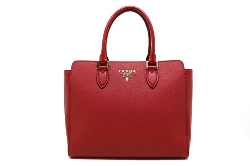 Prada 2way Shoulder Bag Saffiano Leather Red